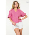 /Size Xl/ Ruffle Neck Puff Sleeve Tweed Top Unisex T-shirt, Sweatshirt, Hoodie, Long Sleeve Tee