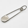 Nickel Plated Jumbo Safety Pin Key Ring