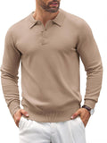 Mens Knit Polo Shirts Casual Long Sleeve Classic Polo Shirts Button Down Golf Shirts Unisex T-shirt, Sweatshirt, Hoodie, Long Sleeve Tee