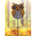 Owl Hand Painted Metal Yard Stake