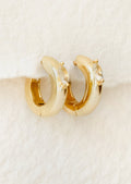 Crystal Baguette Huggie Hoops