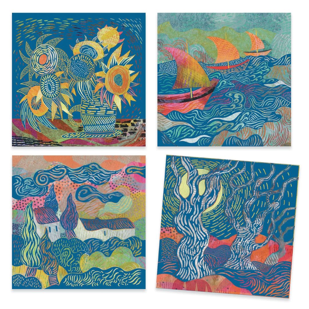 Inspired by Van Gogh Scratch Kit