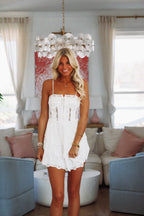 Lovely Impressions Mini Dress - White